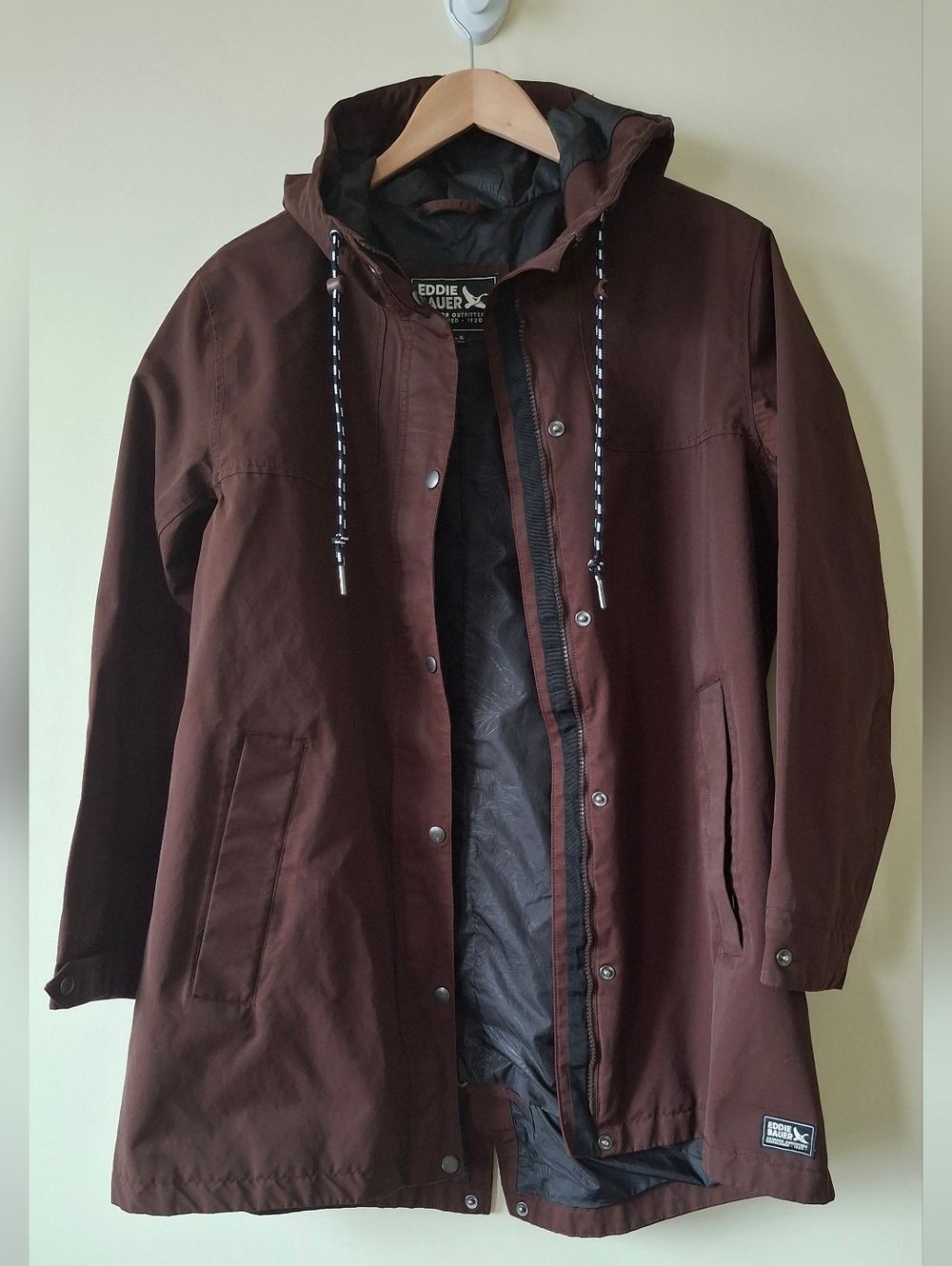 Eddie Bauer Women's CHARLY Waterproof Hooded PARKA in Dark/Chocolate Brown XL